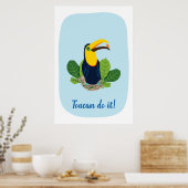 Toucan do it Quote Tropical Poster ポスター (キッチン)