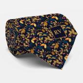 Toucan Foliage on Navy Blue ネクタイ (ロール)
