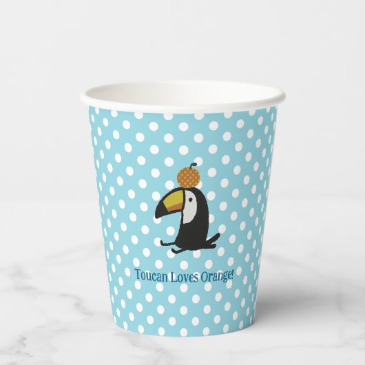 Toucan Loves Orange 紙コップ (裏面)