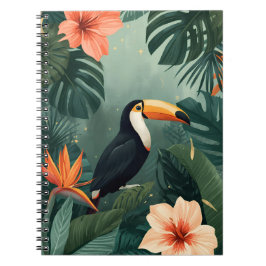 Toucan Muse Tropical Botanical Notebook ノートブック