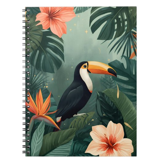 Toucan Muse Tropical Botanical Notebook ノートブック (正面)