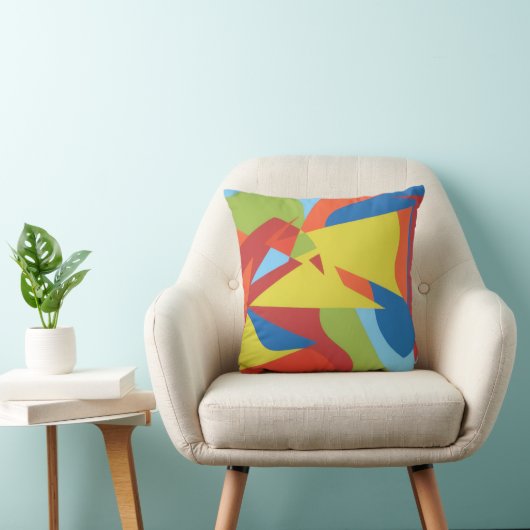 Toucan Pop Abstract Throw Pillow クッション (椅子)