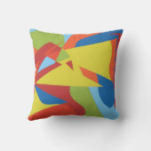 Toucan Pop Abstract Throw Pillow クッション (裏面)