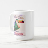 Toucan Pun Motivational Funny 3D Art コーヒーマグカップ (正面左)