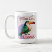 Toucan Pun Motivational Funny 3D Art コーヒーマグカップ (左)