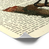 Toucan Wearing a Hat, Trilby, Vintage Illustration ポスター (角)