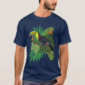 Toucan with leaves tシャツ (正面)