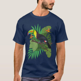 Toucan with leaves tシャツ