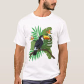 Toucan with leaves tシャツ (正面)