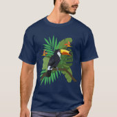 Toucan with leaves tシャツ (正面)