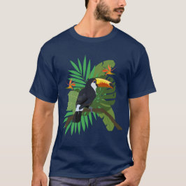 Toucan with leaves tシャツ