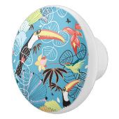 Toucansおよびハチドリとの熱帯質 セラミックノブ (右)