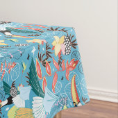 Toucansおよびハチドリとの熱帯質 テーブルクロス (インサイチュ)