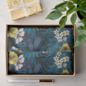 Toucans and tropical flora, blue , yellow , orange 薄葉紙 (ギフト)