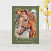 Touchあなたの魂の馬の悔やみや弔慰 カード (黄色い花)