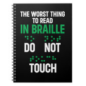 touchおもしろいの悪い事を読点字しない ノートブック (正面)