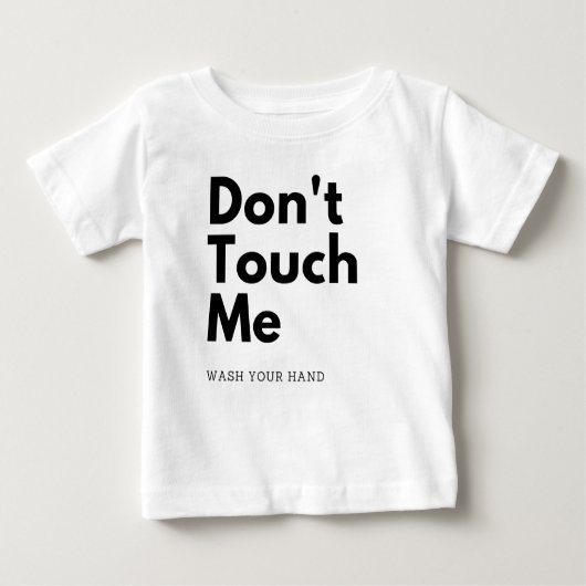 touchしないで手を洗って ベビーTシャツ (正面)