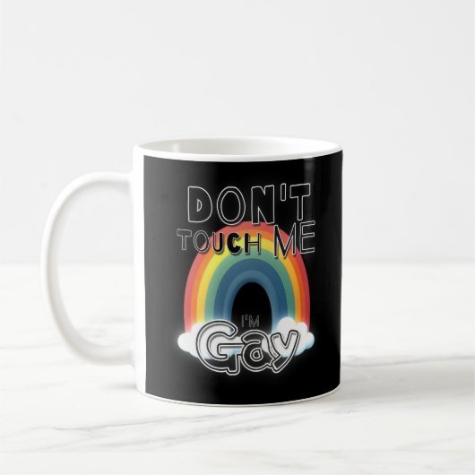 touchしないで私はゲイ コーヒーマグカップ (左)