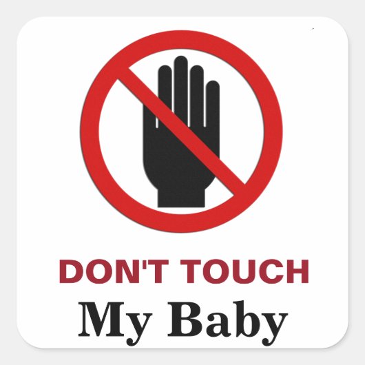 touchしないベビー スクエアシール (正面)