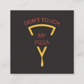 touchしないマイピッツァパーソナライズされたッツェリア スクエア名刺 (正面)