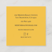 touchしないマイピッツァパーソナライズされたッツェリア スクエア名刺 (裏面)