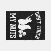 touchしない私のナッツおもしろいリスのジョーク皮肉 フリースブランケット (正面(横))