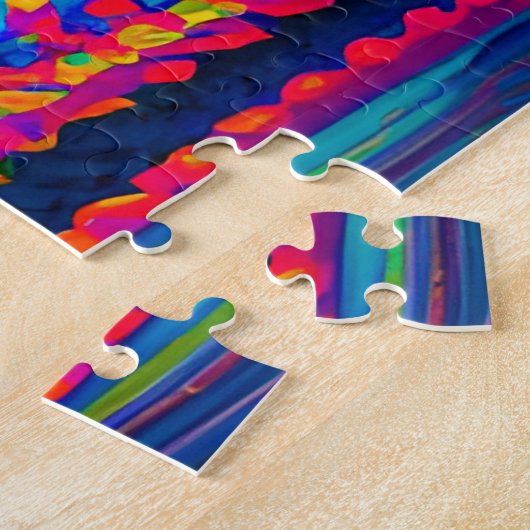 touchしない私の髪の黒メラニンアフロクイーンクラウン ジグソーパズル (側面)