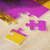 touchしない私の髪の黒メラニンアフロクイーンクラウン ジグソーパズル (側面)