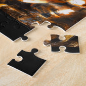 touchしない私の髪の黒メラニンアフロクイーンクラウン ジグソーパズル (側面)