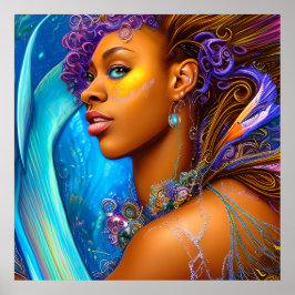 touchしない私の髪の黒メラニンアフロクイーンクラウン ポスター