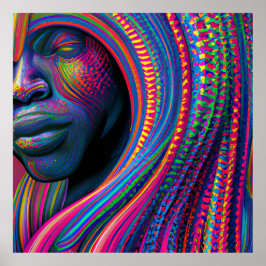 touchしない私の髪の黒メラニンアフロクイーンクラウン ポスター