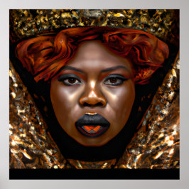 touchしない私の髪の黒メラニンアフロクイーンクラウン ポスター