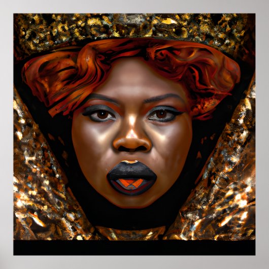 touchしない私の髪の黒メラニンアフロクイーンクラウン ポスター (正面)
