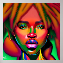 touchしない私の髪の黒メラニンアフロクイーンクラウン ポスター