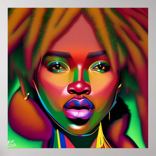 touchしない私の髪の黒メラニンアフロクイーンクラウン ポスター (正面)