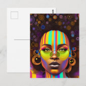 touchしない私の髪の黒メラニンアフロクイーンクラウン ポストカード (正面/裏面)