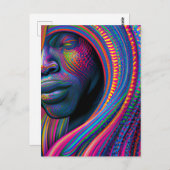 touchしない私の髪の黒メラニンアフロクイーンクラウン ポストカード (正面/裏面)