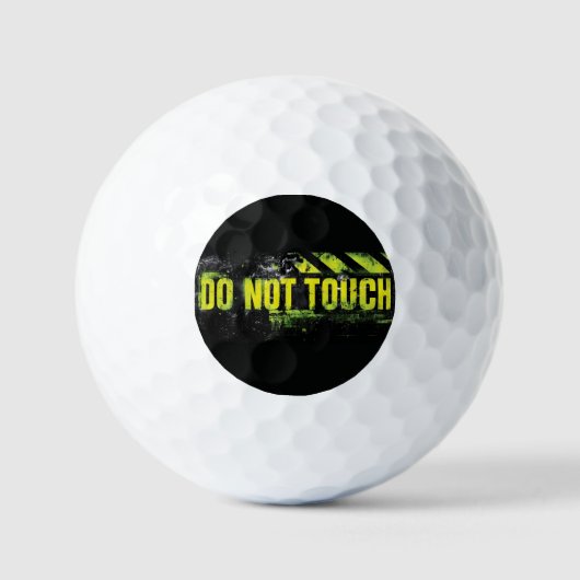 「Touchしない」グランジ警告標識 ゴルフボール (正面)