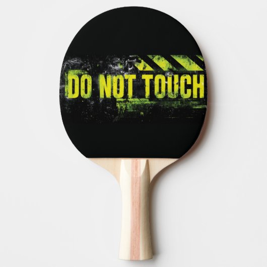 「Touchしない」グランジ警告標識 卓球ラケット (正面)