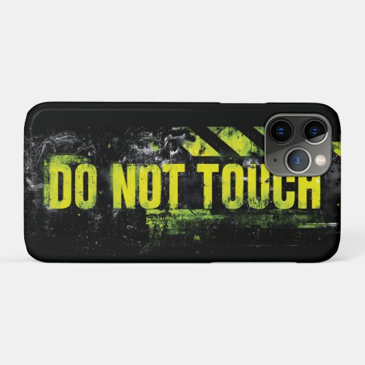 「Touchしない」グランジ警告標識 Case-Mate iPhoneケース (裏面(横))
