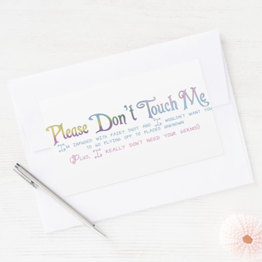 touchしない 長方形シール (封筒)