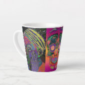 touchするな顔! カフェラテマグ (左アングル)