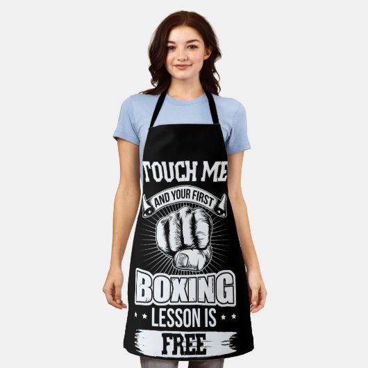 Touchと初めてのボクシングは無料 エプロン (着用した状態)