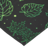 Touchのエレガンスグリーン葉オンブラック テーブルクロス (アングル)