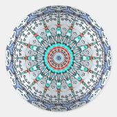 Touchのターコイズラウンドスティッカー ラウンドシール (正面)