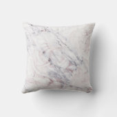 Touchのバラホワイトグレーマーブルスワールシックトレンディー クッション (裏面)