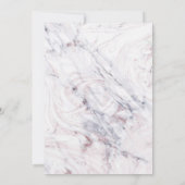 Touchのバラホワイトグレーマーブルスワール婚約 招待状 (裏面)