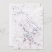 Touchのバラホワイトグレーマーブルブライダルシャワー 招待状 (裏面)