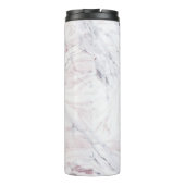 Touchのバラホワイト&グレーマーブルスワールシックトレンド タンブラー (裏面)