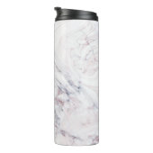 Touchのバラホワイト&グレーマーブルスワールシックトレンド タンブラー (回転右)
